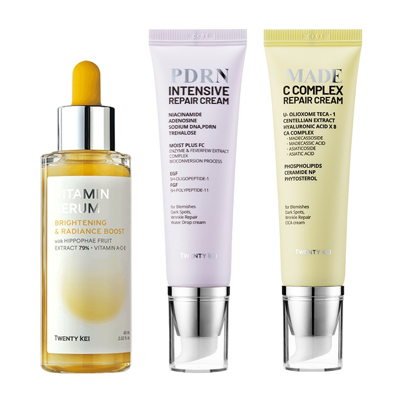 [QOO10限定セット] PDRN インテンシブ MADEC コンプレックス リペアクリーム VITAMIN アンプル 3点セット