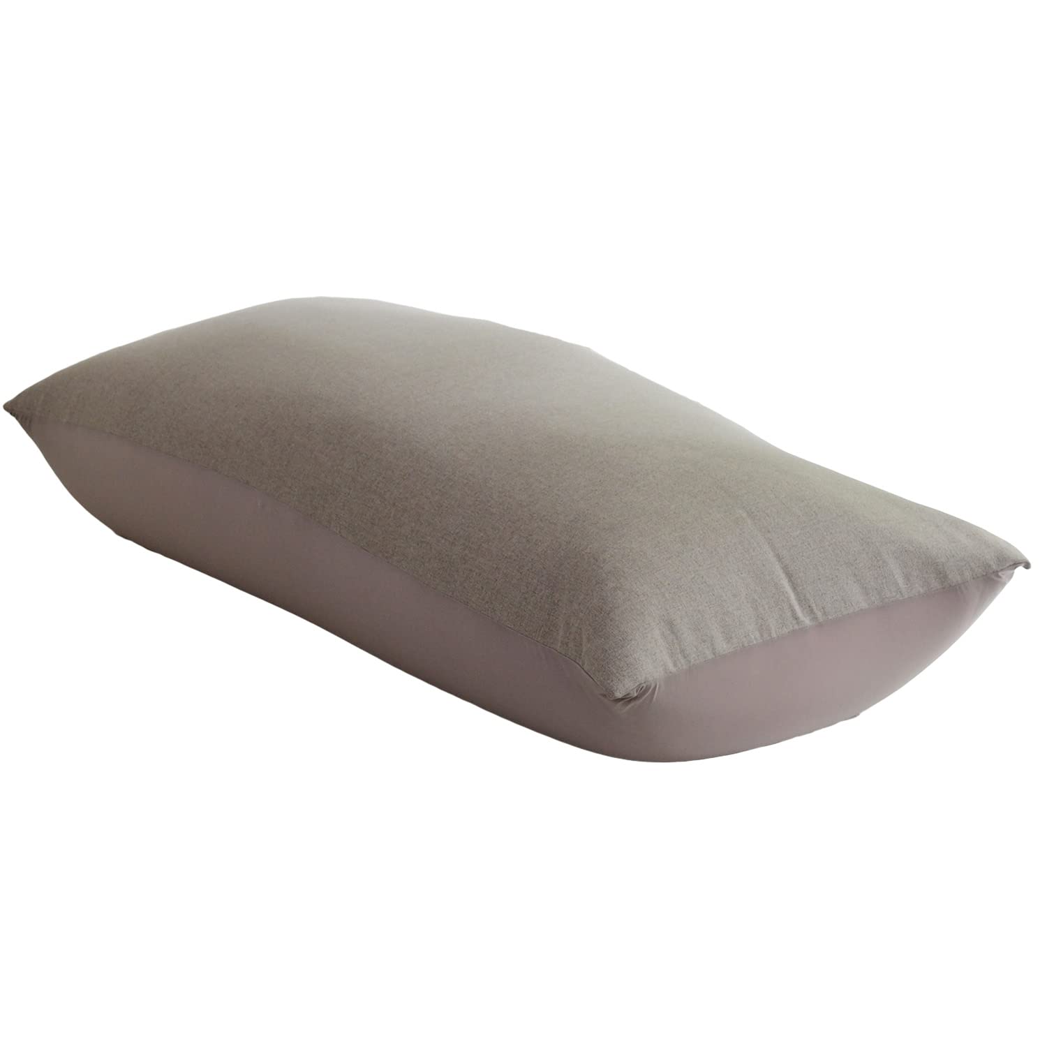 ビーズクッション (ソファー) 特大(幅155×奥行70×高さ45) カバーが洗える ビーズ注入口あり グレージュ BS61-1570