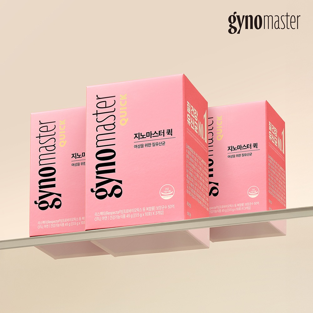 【ジノマスター】クイック 3ヶ月分 リスペクタ 女性デリケートゾーン乳酸菌 30包×3箱