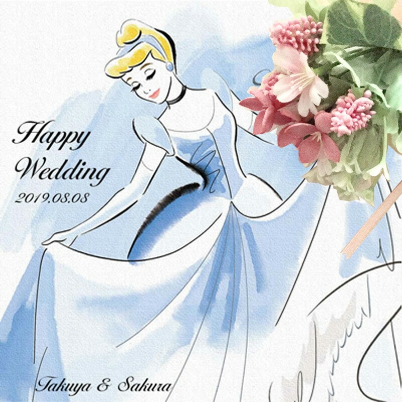 名入れメッセージ入れ無料プリンセスのファブリックパネル壁かけ インテリア ウェルカムボード 記念