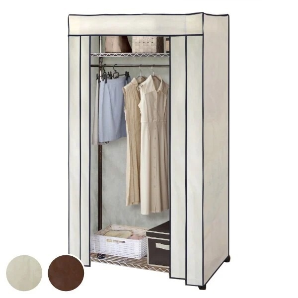 ハンガーラック カバー付き スチールラック 幅90cm