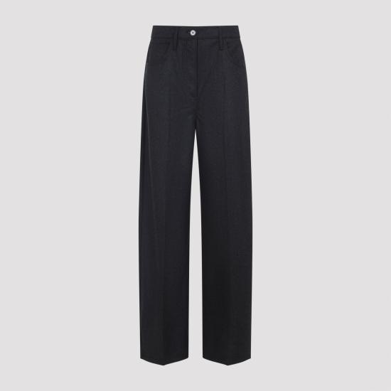 PRADA Women Straight Pants P265JSOOO 11GZ F0308 ANTRACITE