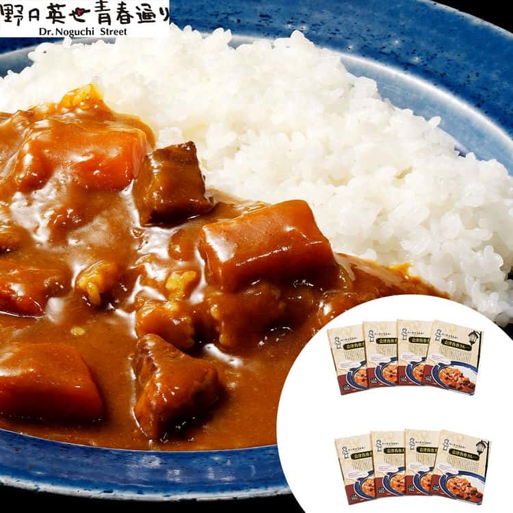福島 野口英世 会津青春カレー 200g4食2箱 離島は配送不可 6390170 お歳暮 お中元 お土産 ご進物 ギフト 贈り物に最適