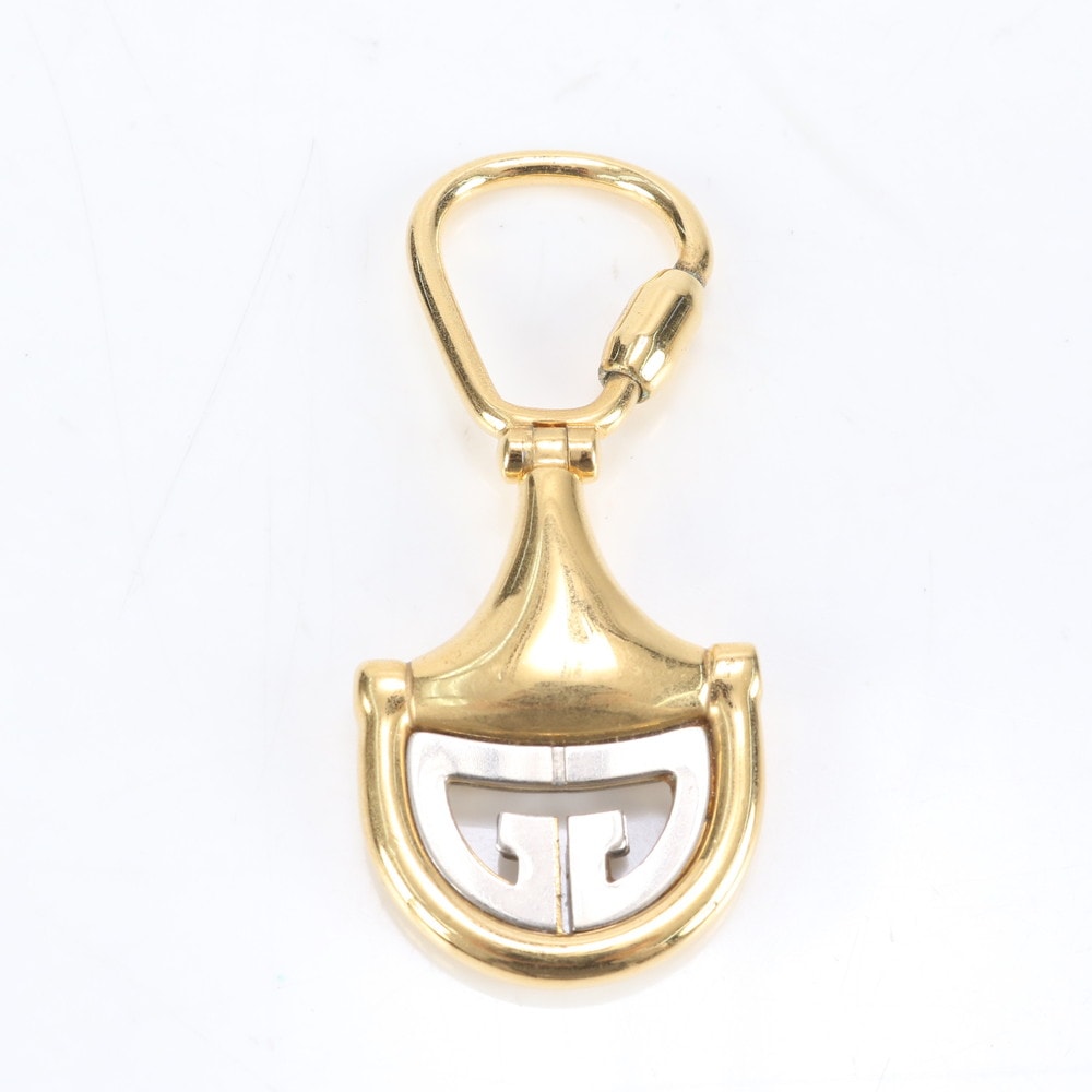 美品 GG キーホルダー チャーム キーリング ゴールド シルバー メンズ レディース MMM CL86-44 中古