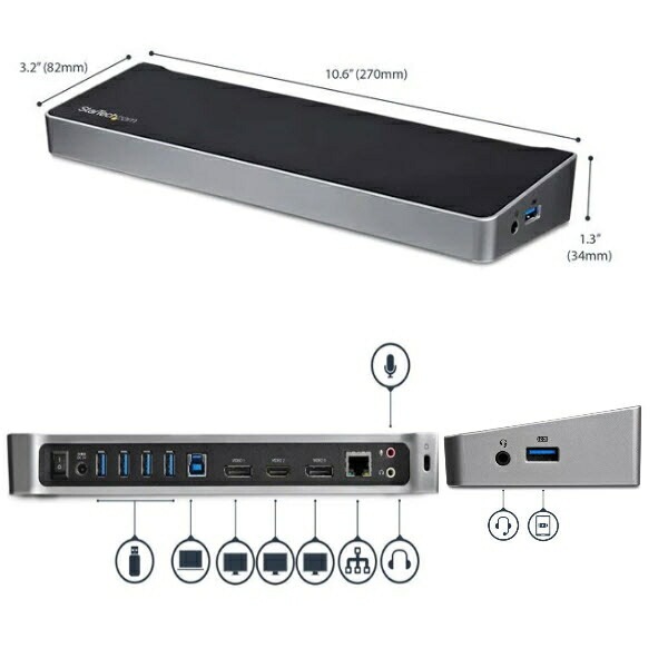 StarTech.com [USB3DOCKH2DP] USB 3.0接続ドッキングステーション M