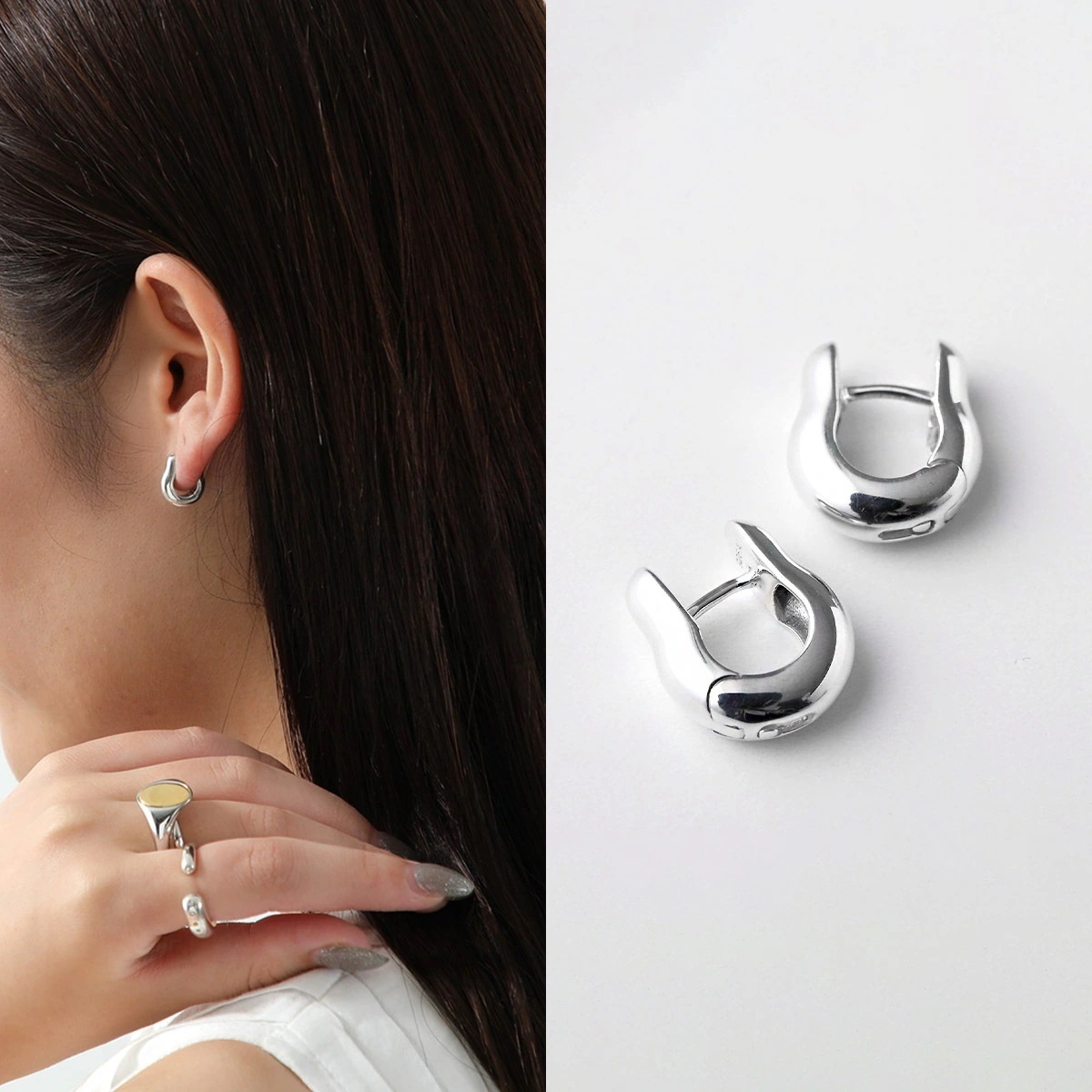 ANNIKA INEZ アニカイネズ フープピアス Ample Hinge Hoops Mini E943-MINI レディース アクセサリー silver925 シルバー925 シルバー