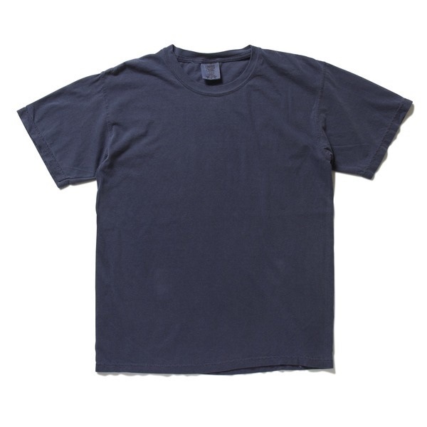 50回ウォツシュ加工ガーメント後染め6.2オンスヘビーウェイトTシャツ ネイビー M