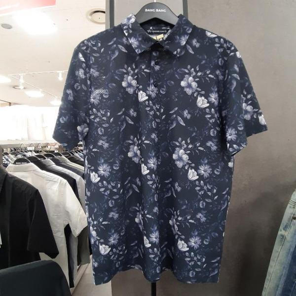 HC09 メンズ クーリング生地 高級襟半袖Tシャツ 非常に涼しく通気性の良い高品質 (S41016346)