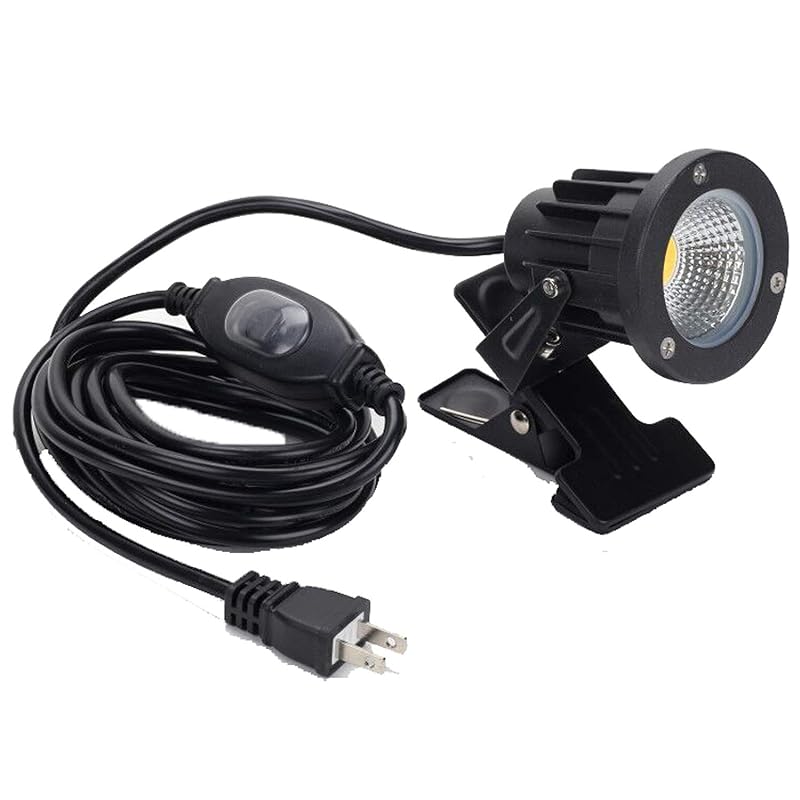 FSLiving 看板用 黒板用照明【防雨型/屋外対応/防水スイッチ付き】昼光色 6000K LEDクリップライト ピッコロライト コード長3m クリップライト LEDライト 電気スタンド