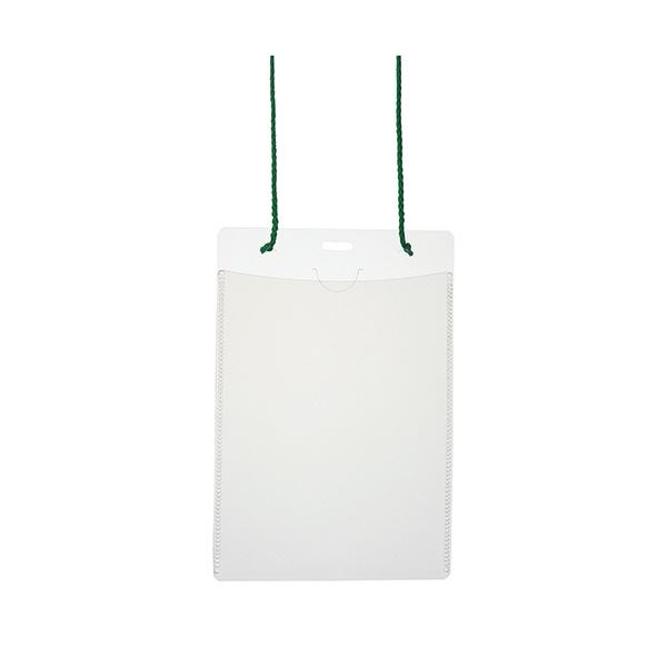 （まとめ） プラス イベント用吊り下げ式 名札 はがきサイズ グリーン CT-E2-50 1パック（50個） (×3セット)