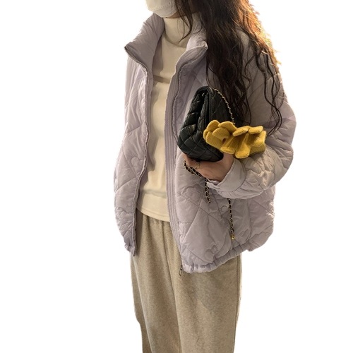 襟開き短綿服女性冬ゆったり小柄保温綿入れコート