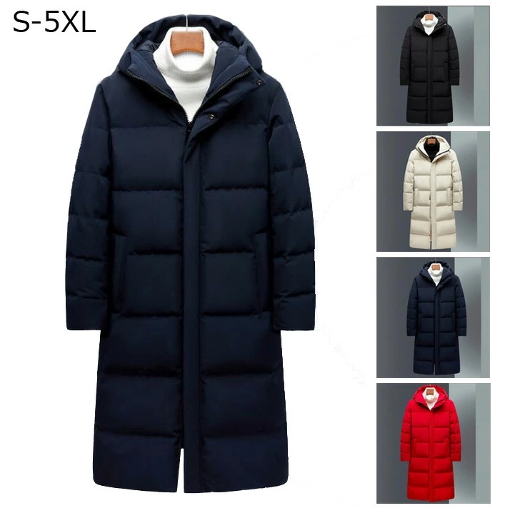 ビジネスコート 防寒着 ダウンコート メンズコート ダウンジャケット 冬服 保温 秋冬 大きいサイズ カップル ペアルック ダウンコート メンズ 中綿コート ロングコート フード付き お揃い ジャケッ