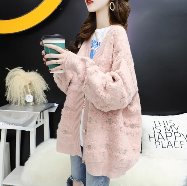 トップス カーディガン 長袖 デザイン ボタン 美ライン パール ニュアンス 前開き 編み込み 伸縮性 ニット カラバリ ロマンチック かわいい 大人可愛い きれいめ シンプル カジュアル 大人 上品