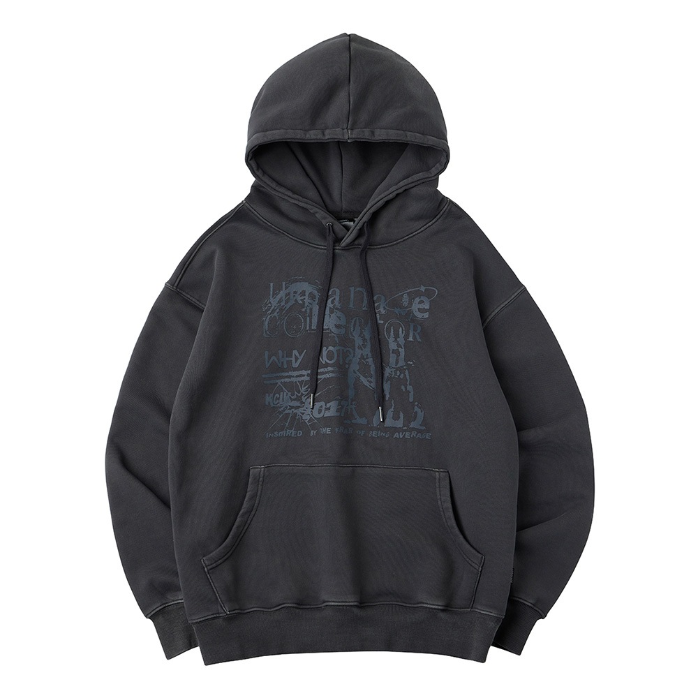 CONTROL TOWER Pigment Oversized Hoodie Vintage Black 8,967円