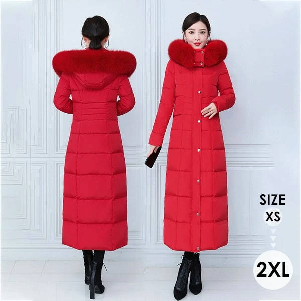 ダウンコート 超ロング 大きいサイズ ダウンコート 防寒性抜群 ファーコート 冬 ギフト S~5L 30代 40代 50代 ミセス 母 ダウンコート ダウンジャケット アウター ダウン ロングコート