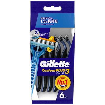 他サイト： ジレット カスタムプラス3 スムース 6本入りの商品画像
