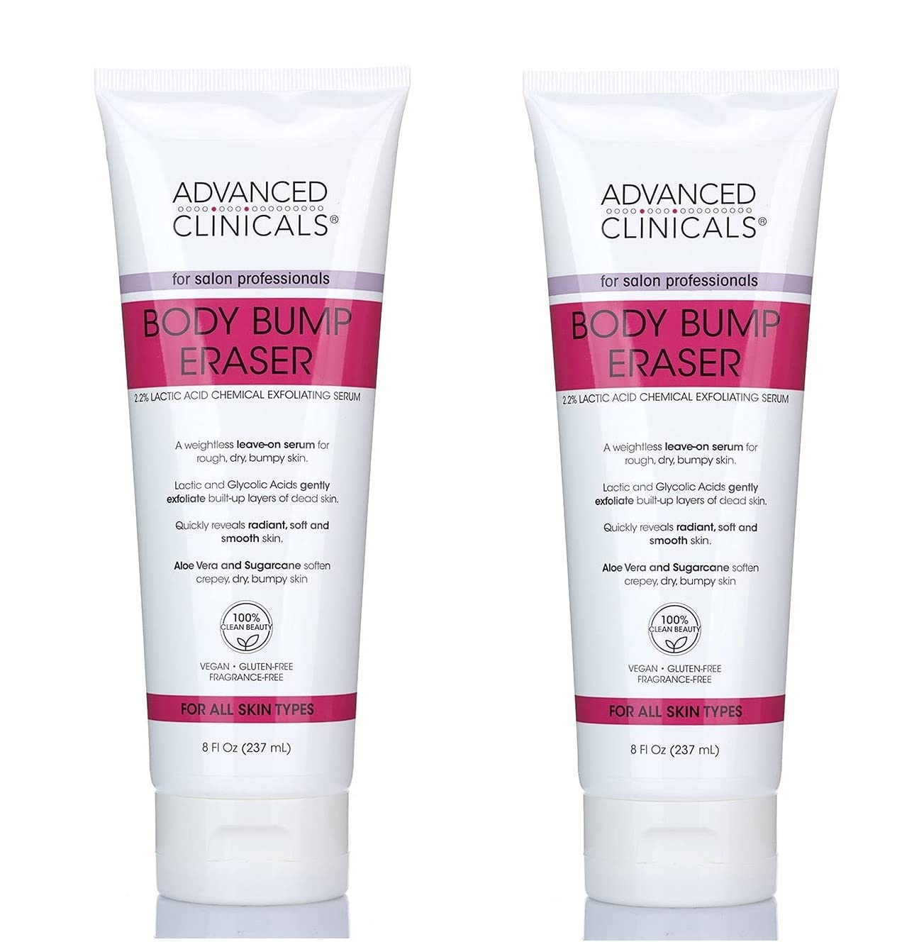 肌のキメ角質ケアピラリス無香料角質除去剤2パック用の高級臨床皮膚クリアボディセラム角質ケア乳酸ローションが肌の凹凸を滑らかに整えます