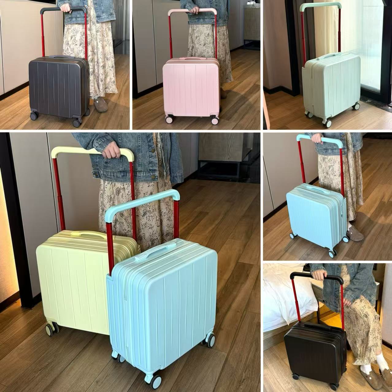 2025新登場スーツケース キャリーバッグ  女性バッグ旅行バッグ 機内持ち込み かわいい 大容量 多収納ポケット トランク 旅行 2泊3日 軽量 乗り可能おしゃれ