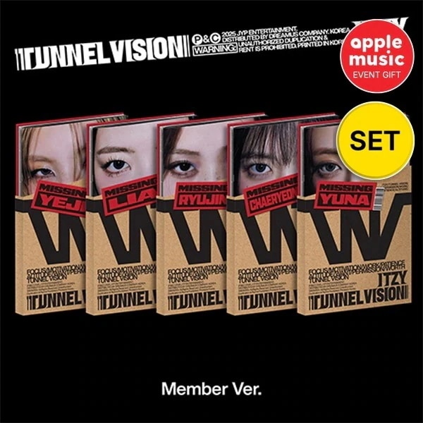 [APPLE MUSIC 特典付き][5種セット] ITZY - 11th Mini [TUNNEL VISION] [Member Ver.]