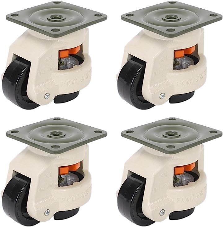 レベリングキャスター 60F 旋回 オフィス 積載重 500kg 4個セット
