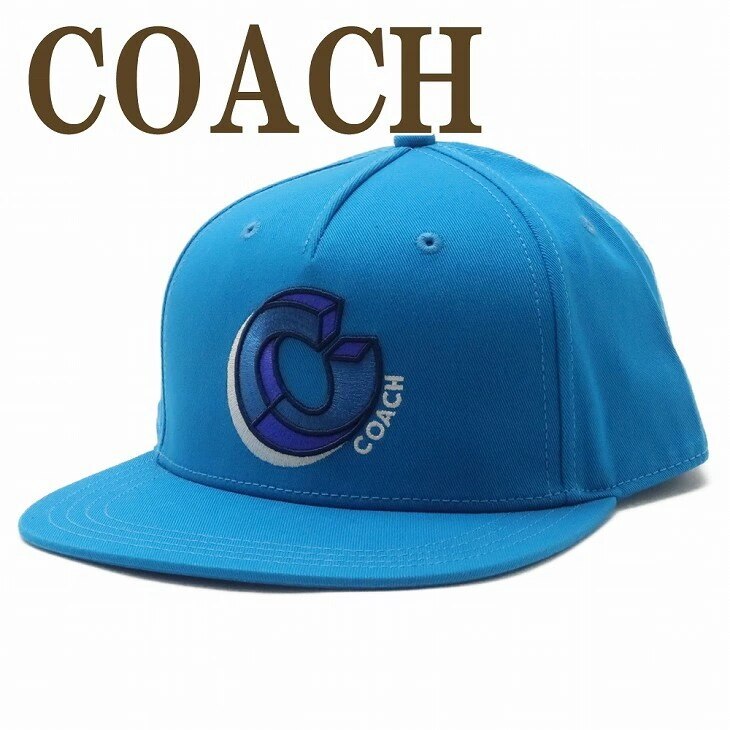 Coachメンズ 帽子 ベースボールキャップ ハット つば付 ロゴ C2451TEA