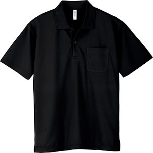 [グリマー] 半袖 4.4オンス ドライ ポロシャツ [ポケット付] 00330-AVP メンズ ブラック LL