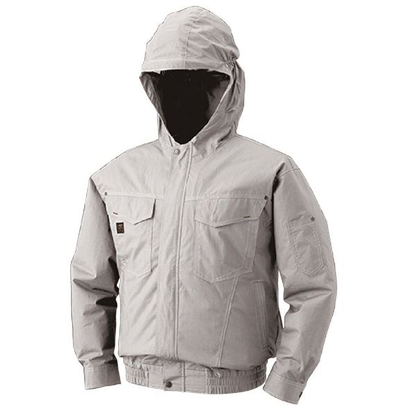 KU91410 空調服 綿薄手フード付 服のみ シルバー M