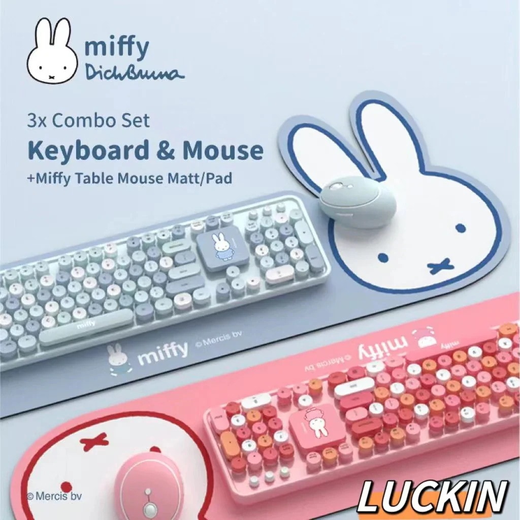 【激安本日限定】ミッフィー限定セール キーボード & マウス コンボレトロ キーボード マルチペアリングワイヤレス キーボード