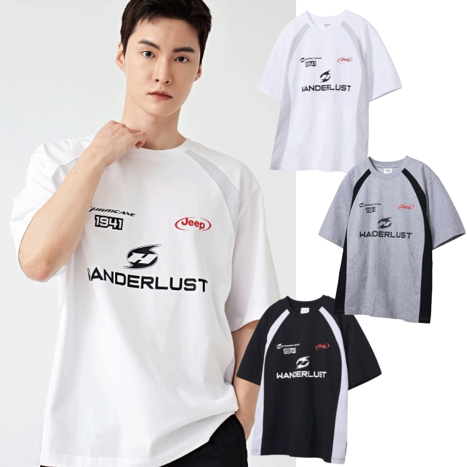 男女兼用 SPIRIT CLUB 配色 フットボール 半袖 Tシャツ
