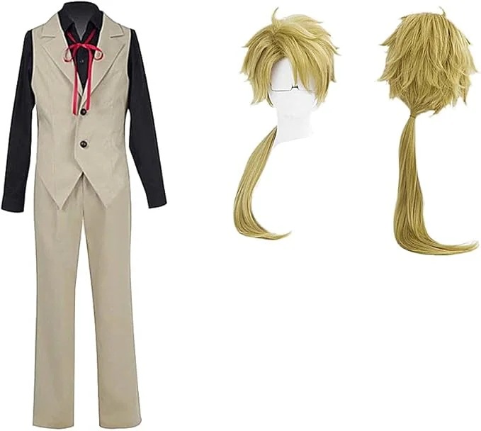 文豪ストレイドッグス 国木田独歩 くにきだ どっぽ コスプレ衣装 ウィッグ付き