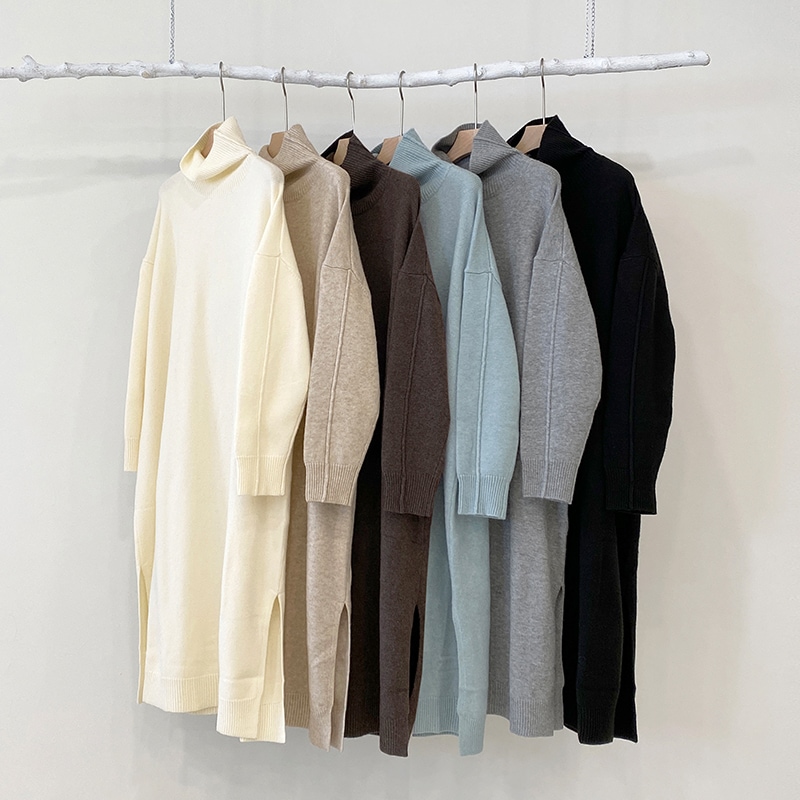 ニットワンピース ワンピース 女性 ニット 韓国ファッション 秋 秋服 かわいい カジュアル 長袖