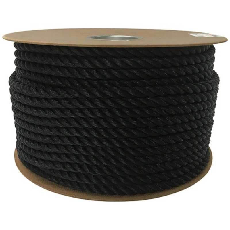 ユタカメイク　ユタカ ポリエチレンロープドラム巻 12mm×100m ブラック　PRE-64