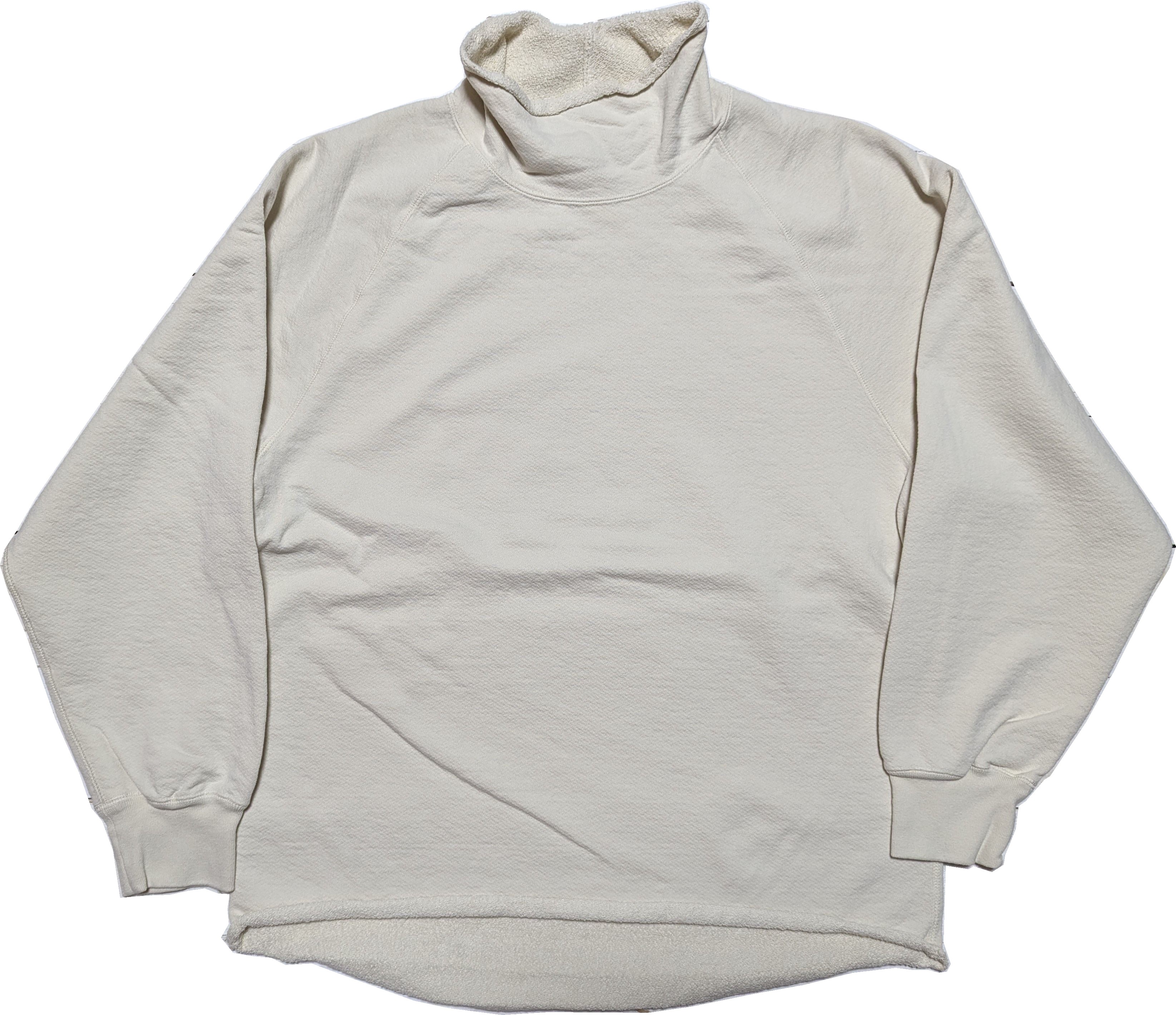 13オンス ロールネックタートル アイボリー メンズ トレーナー 日本製 13oz ROLL NECK TURTLE IVORY 010
