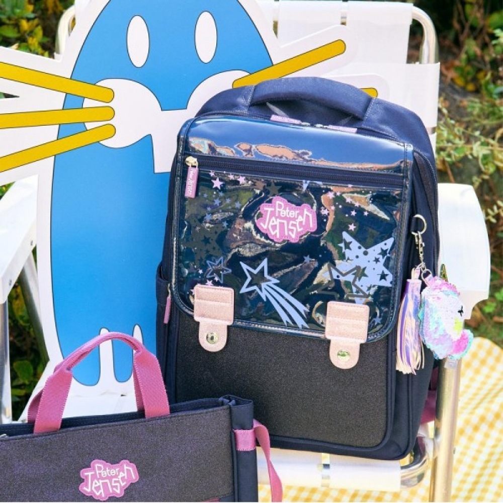 ピータージェンソン PJシュガーフリズムエナメルリュック+ポーチ（新ポケット活用）SET_PSS62UP07M_NV