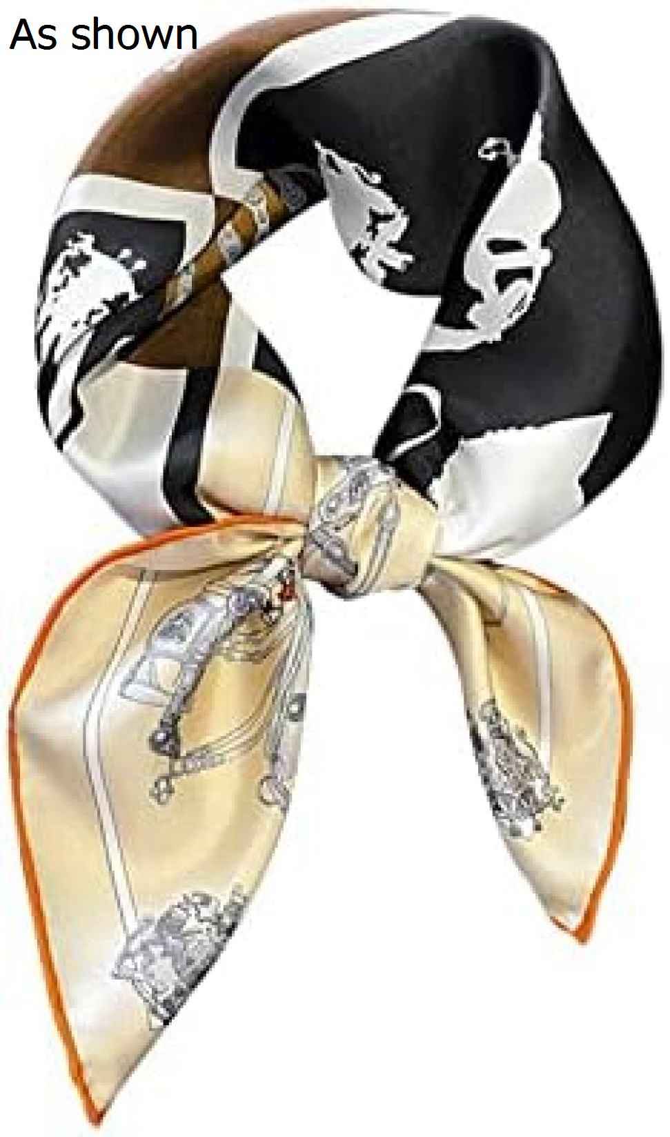 【20%OFFクーポン～】スカーフ 春と秋の薄いセクションステッチカラーマッチング70cmスクエアスカーフツイルスカーフ小さな四角いスカーフ 女性用花柄スカーフ (色 : As shown Size