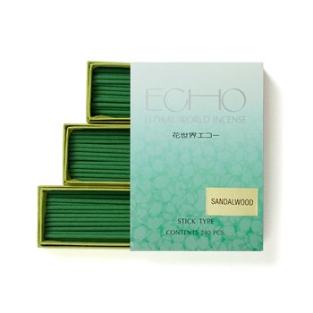 松栄堂　花世界　エコー　スティック型　徳用２４０本入 (エコー　徳用品　サンダルウッド単品)