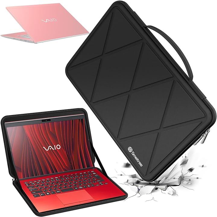 14インチノードパソコンハードケース ソニーVAIO SX14に適用 360度耐衝撃 防水 (Black-For VAIO 14インチ, For VAIO 14インチ（X8040）)