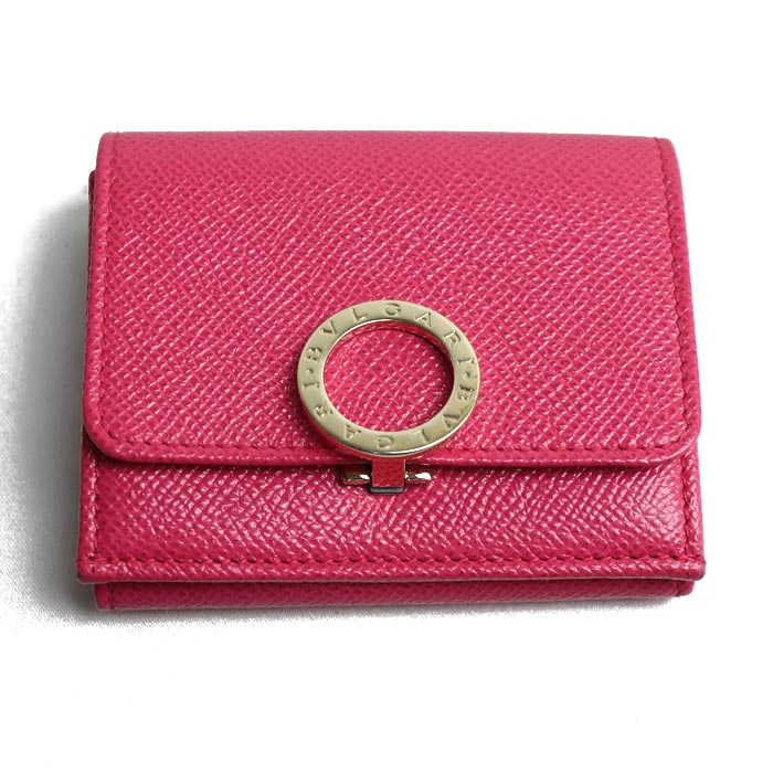 BVLGARI ブルガリ ブルガリ ブルガリ 三つ折り財布 ピンク 289063 レディース 中古