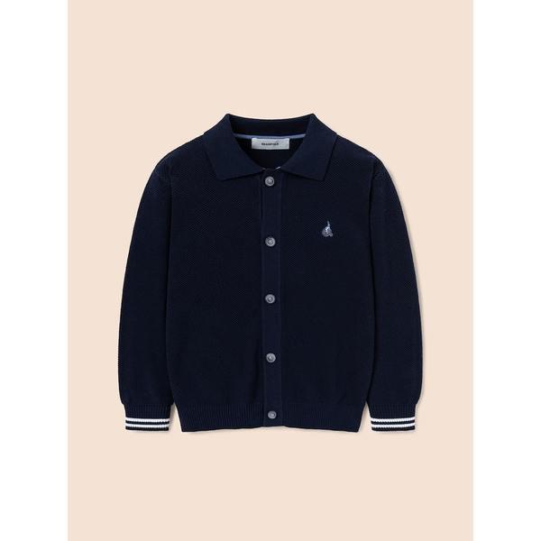 [BEANPOLE KIDS] ジェントルピケ Tカラーカーディガン ネイビー (BI515AU03R) 11,495円