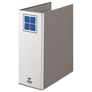 (まとめ) TANOSEE 片開きパイプ式ファイルE A4タテ 1000枚収容 背幅126mm グレー 1冊 5セット