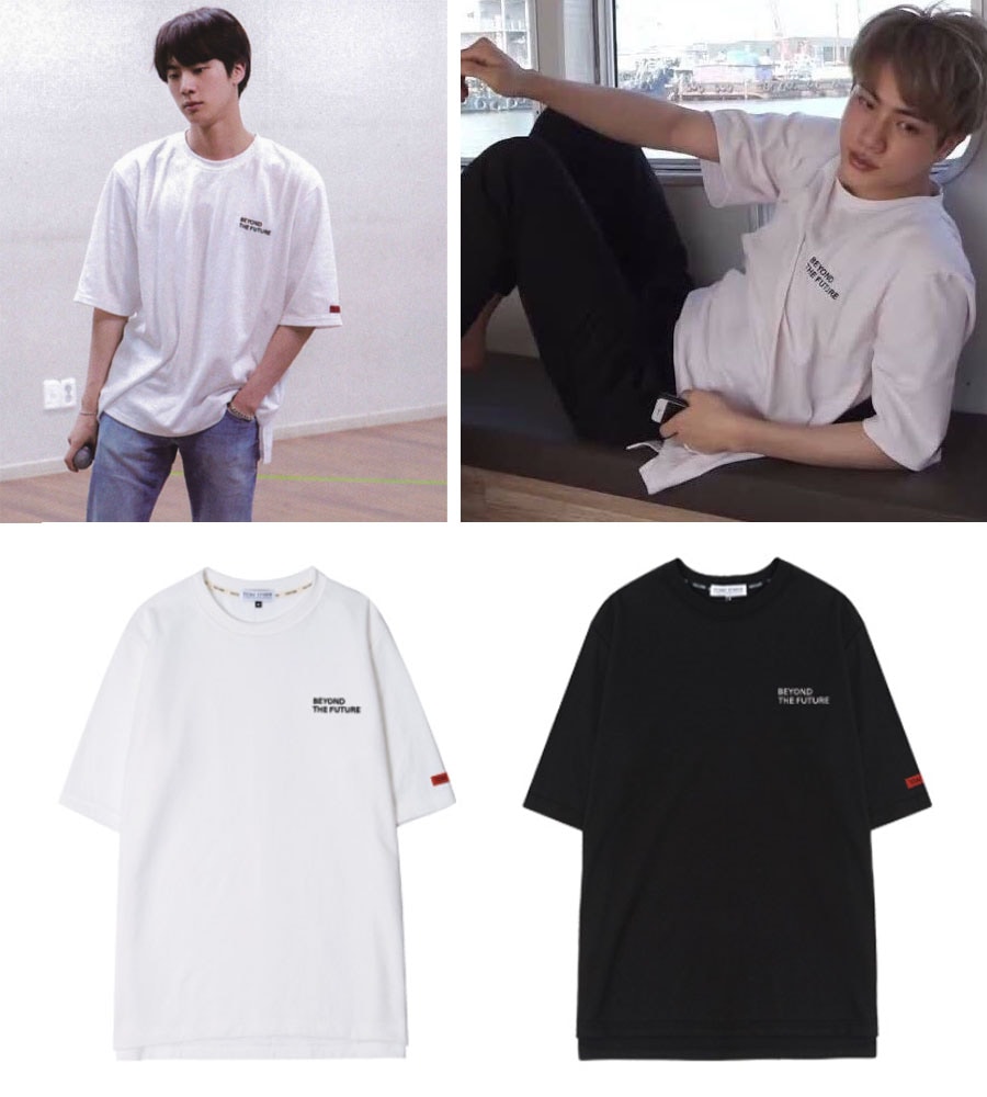 TEEAZ BTS JIN着用 UNISEX ビヨンド レタリング 特両面 半袖Tシャツ