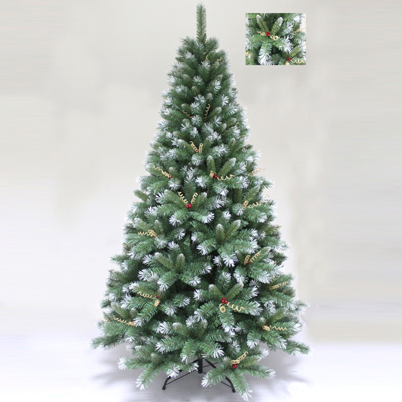 クリスマスツリー 210cmクリスマスツリー(木の実装飾付葉先白) 【 飾り 雪 ホワイトツリー ヌードツリー 】