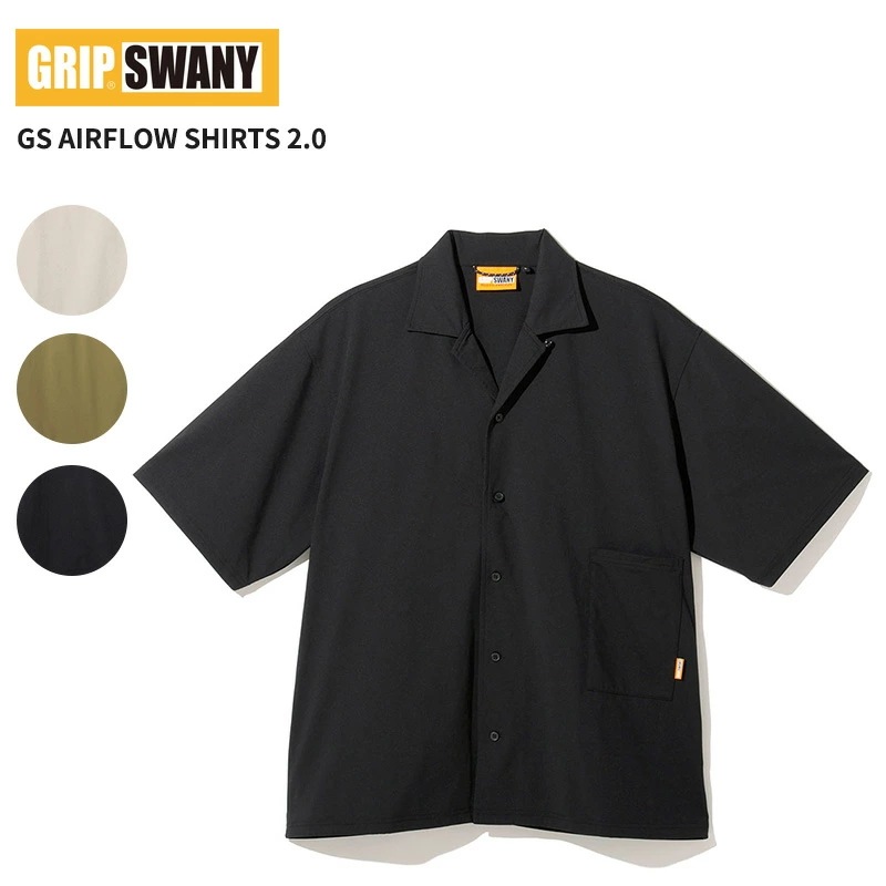 グリップスワニー メンズ 速乾 半袖シャツ GRIP SWANY GS エアフロー シャツ 2.0 GS AIRFLOW SHIRTS 2.0 トップス GSMCT-135