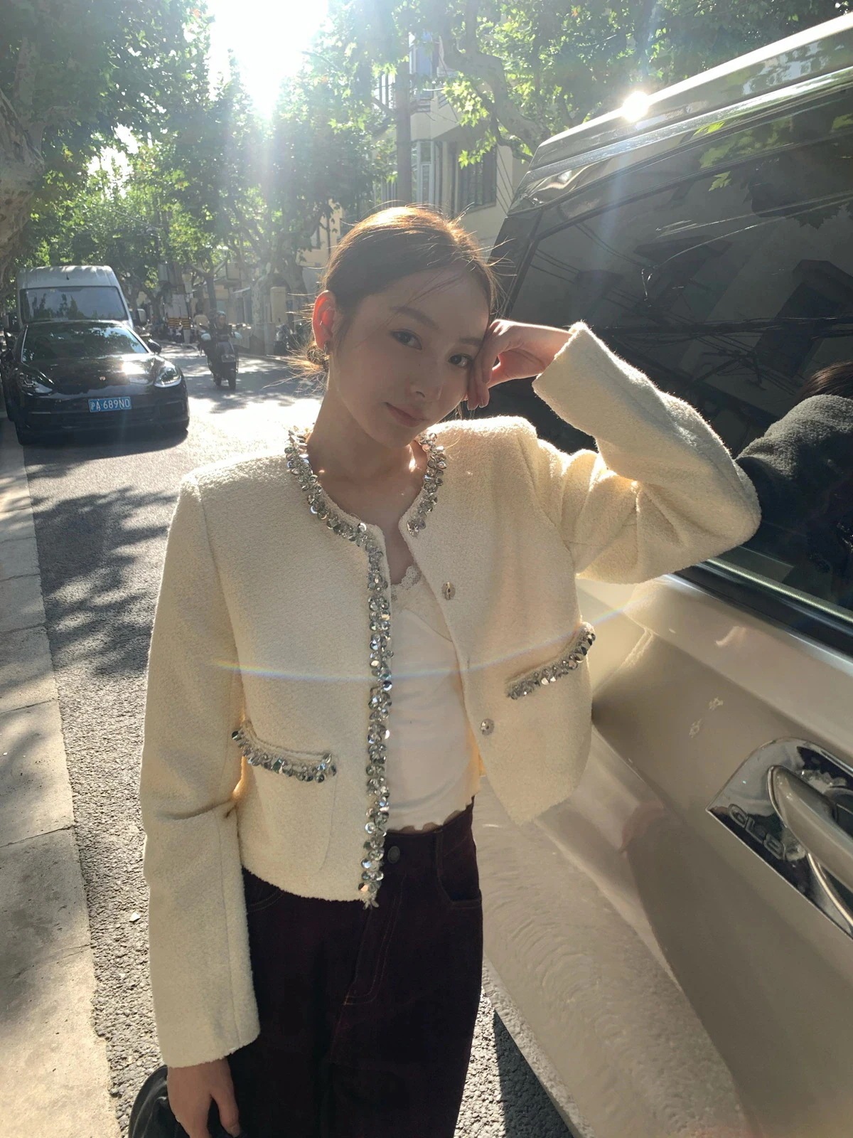 秋のフランスのシニア短い気質小さな香水コート女性 7,309円