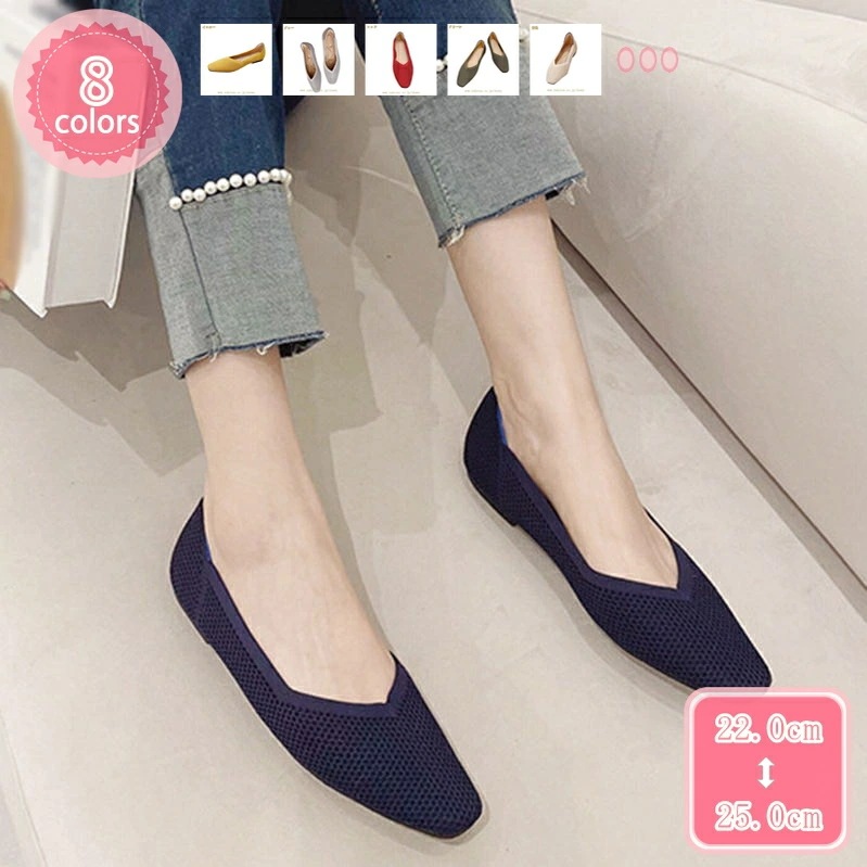 1000円OFFクーポン 超軽量 スリッポン レディース ニット パンプス ローヒール 歩きやすい ローファー ファッション おしゃれ カジュアル コンフォート フラットシューズ かわいい 韓国ファッ 12,318円