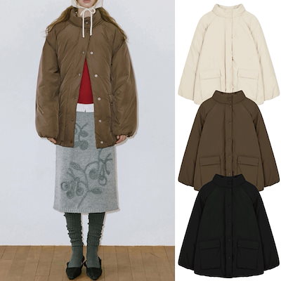 Qoo10] シヌーン 24FW Raglan Half Dow : レディース服