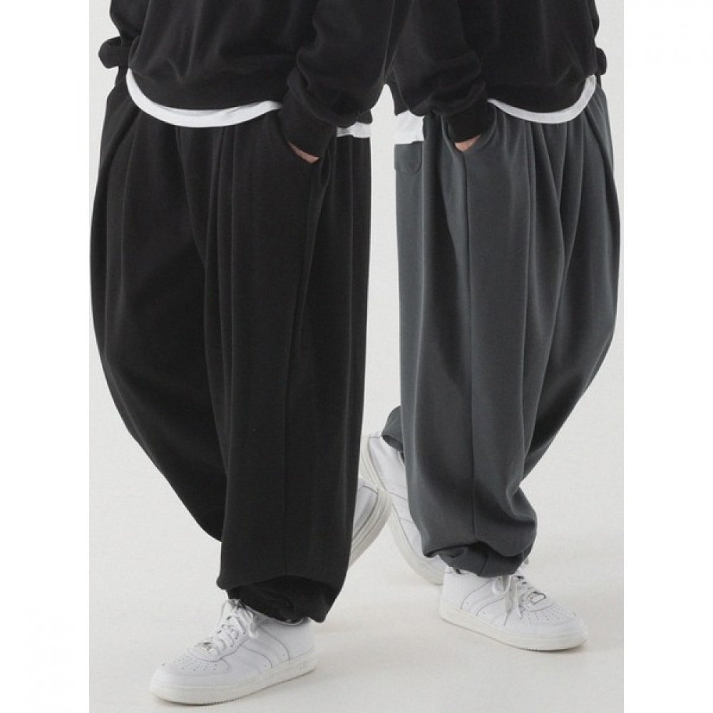 (Pianer) プリーツワイドジョガースウェットパンツ (3color)