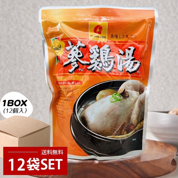 [マニカ] 参鶏湯 / １BOX (800g×12袋) サムゲタン レトルト 鶏肉 スープ レトルト パウチ 丸鶏 韓国料理 韓国食品 箱売り
