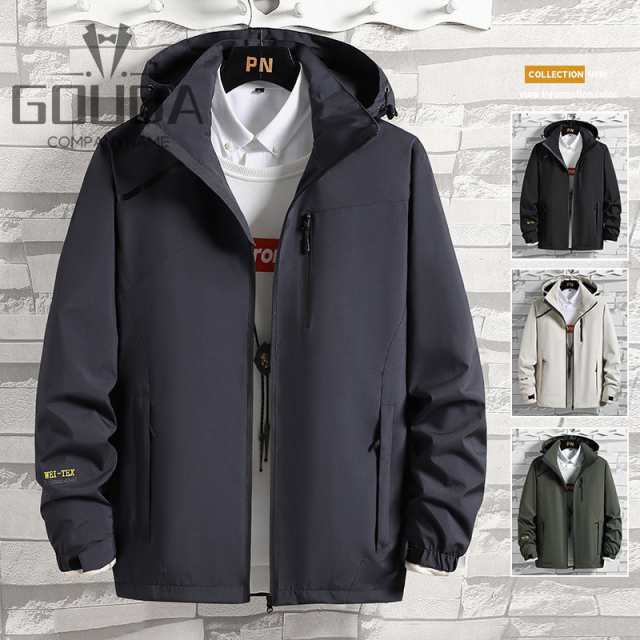 撥水 マウンテンパーカー メンズ 春 秋 秋服 ジャケット ウインドブレーカー ブルゾン ジャンパー パーカー ジャケット 薄手 登