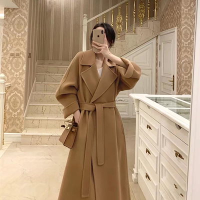 2025新作 コート 気質 通勤 ゆったり ロングコート トレンチコートAWアウター大人っぽチェス 7,293円